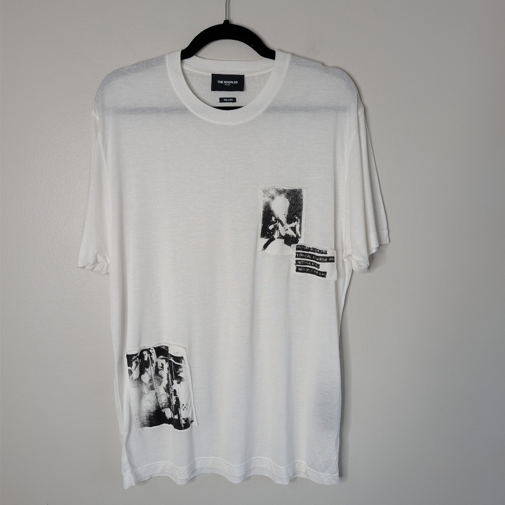 The Kooples Paris Cashmere Blend Patchwork Tshirt
